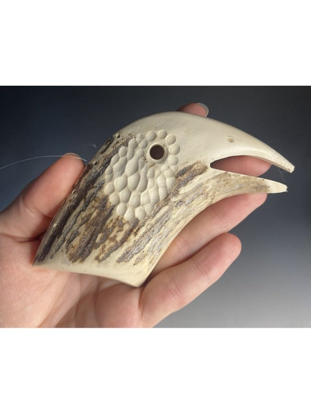 Alaskan Folk Art Carved Raven Bird Totem Wall Plaque Artisan Decor Meriam Linder